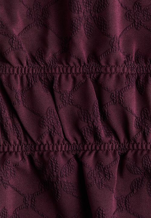 H&M - Tie-front top - plum red