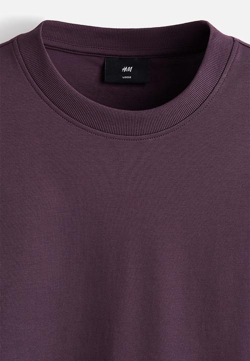 H&M - Oversized fit t-shirt - dark purple