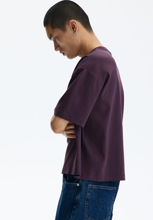 H&M - Oversized fit t-shirt - dark purple