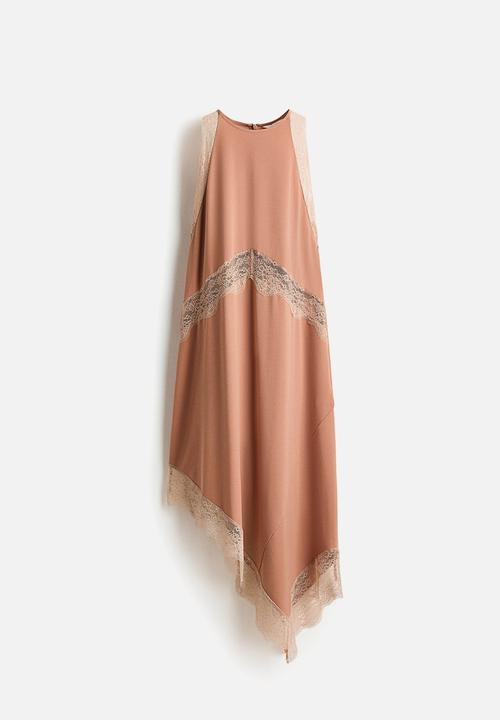 H&M - Lace-trimmed dress - beige
