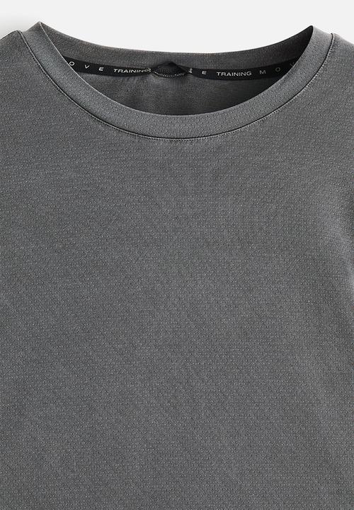 H&M - Regular fit long-sleeve sports top with drymove - dark grey