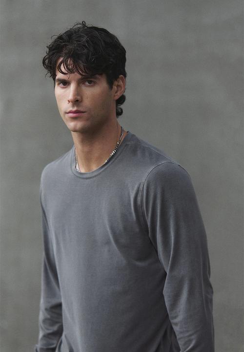 H&M - Regular fit long-sleeve sports top with drymove - dark grey