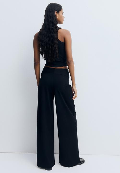 H&M - Twisted-detail trousers - black