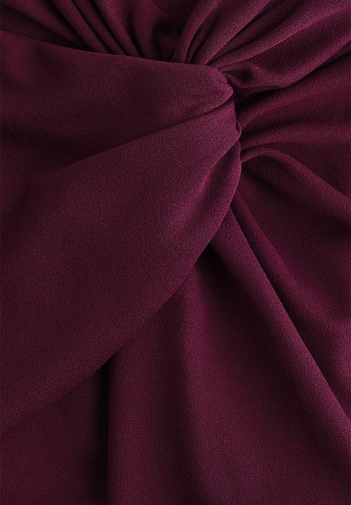 H&M - Twisted-detail trousers - plum red