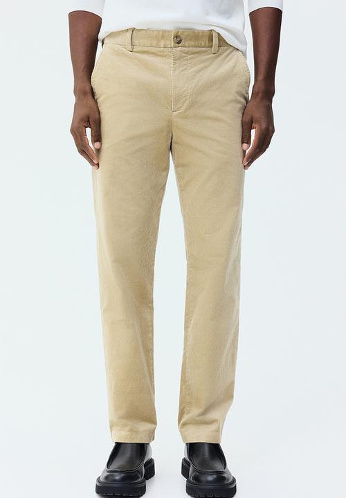 H&M - Regular fit corduroy trousers - beige