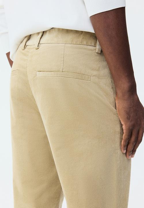 H&M - Regular fit corduroy trousers - beige