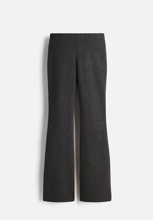 H&M - Flared knitted trousers - dark grey