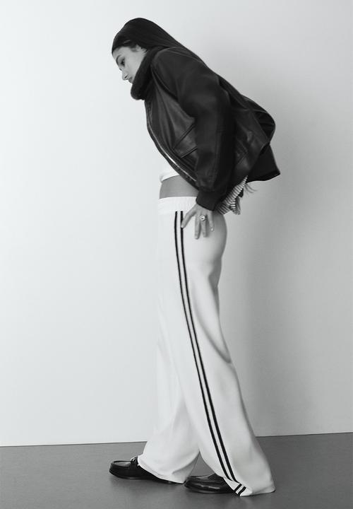 H&M - Pull-on scuba trousers - cream