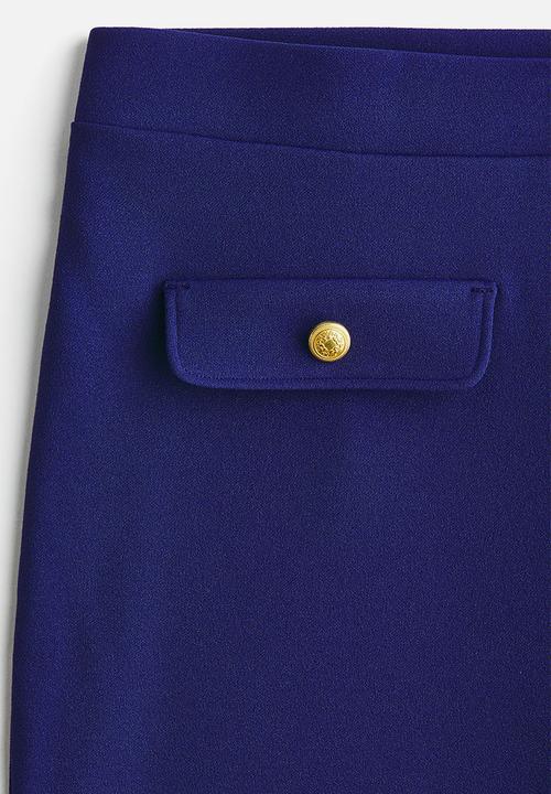 H&M - Flared ponte di roma trousers - dark blue