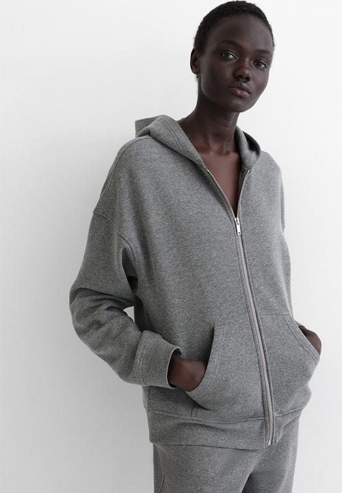 H&M - Zip-through hoodie - grey marl