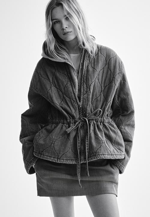 H&M - Quilted denim jacket - denim blue