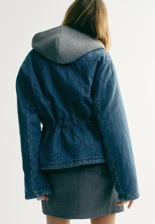 H&M - Quilted denim jacket - denim blue