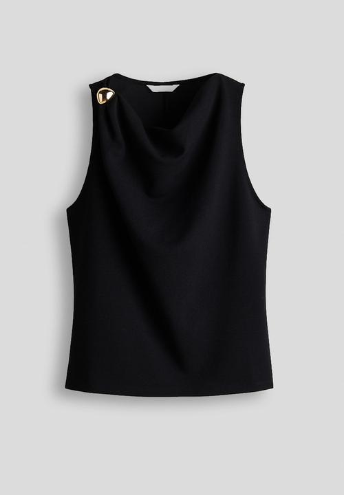 H&M - Cowl-neck vest top - black