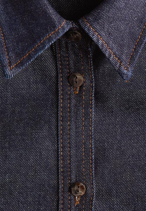 H&M - Denim shirt - dark denim blue