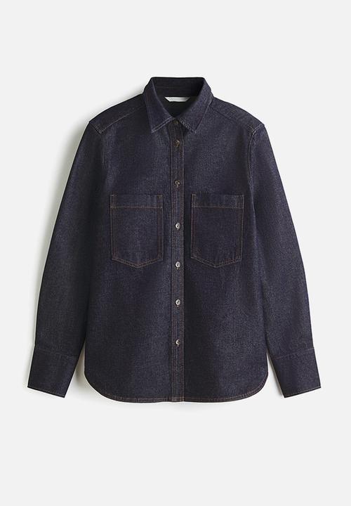 H&M - Denim shirt - dark denim blue