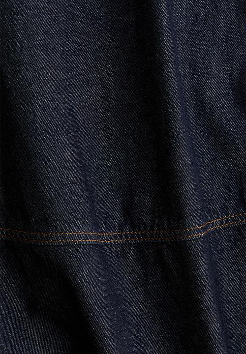 H&M - A-line denim midi skirt - dark denim blue
