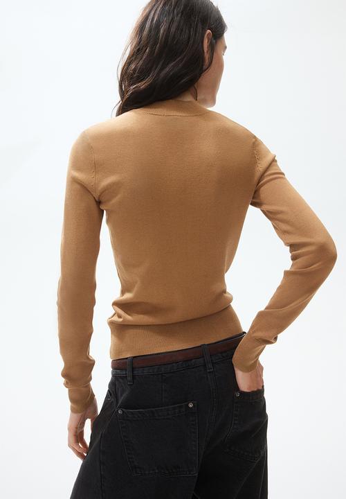 H&M - Fine-knit turtleneck jumper - beige