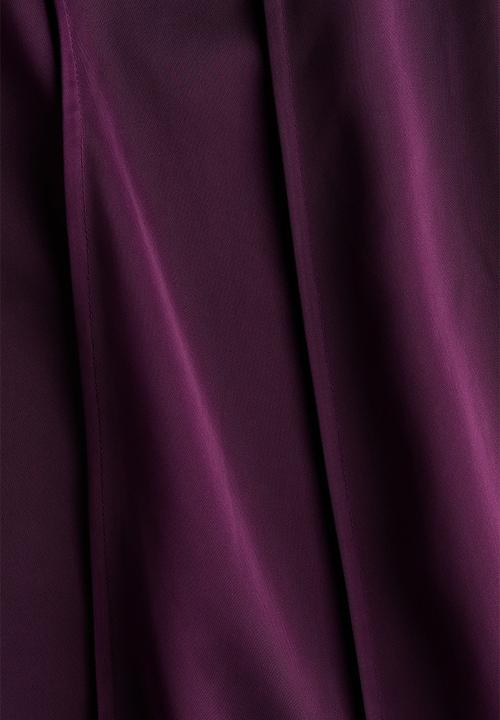 H&M - Flared satin skirt - dark purple