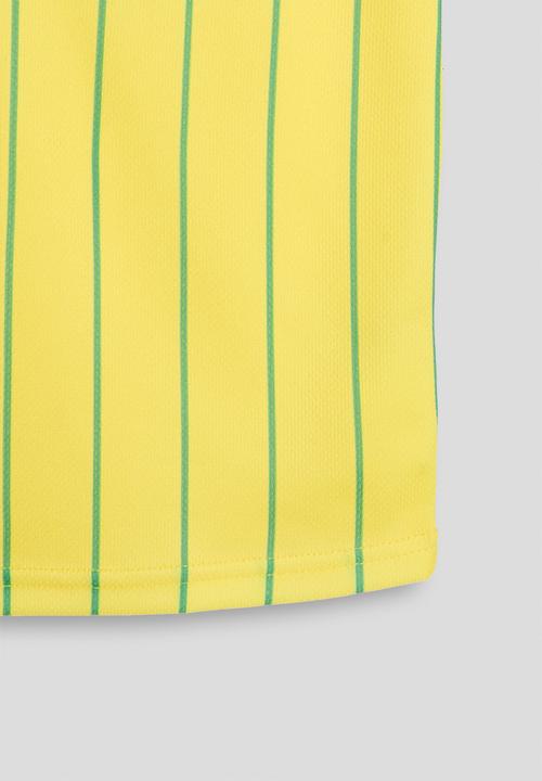 Pop Candy - Short sleeve striped v-neck tee - gold