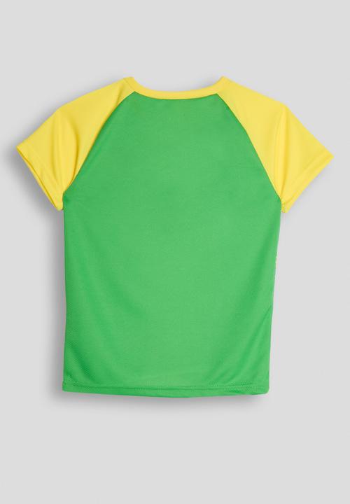 Pop Candy - Short sleeve v-neck tee - gold/green