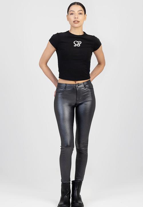 SISSY BOY - Riley Skinny Pants - Charcoal/Black