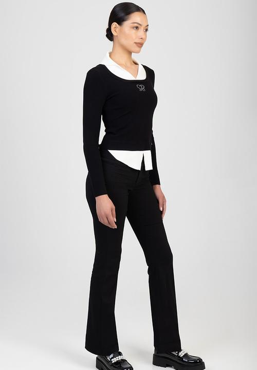 SISSY BOY - Gill Bootleg Trousers - Black