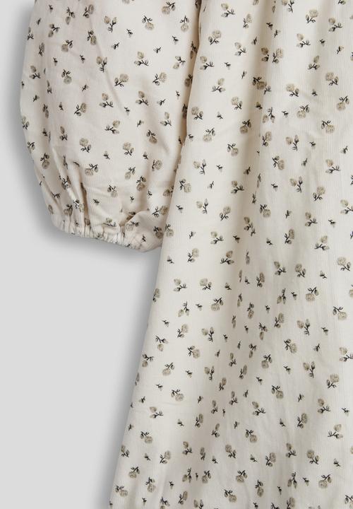 Pop Candy - Ditsy floral oversized ruffle collar dress - off white