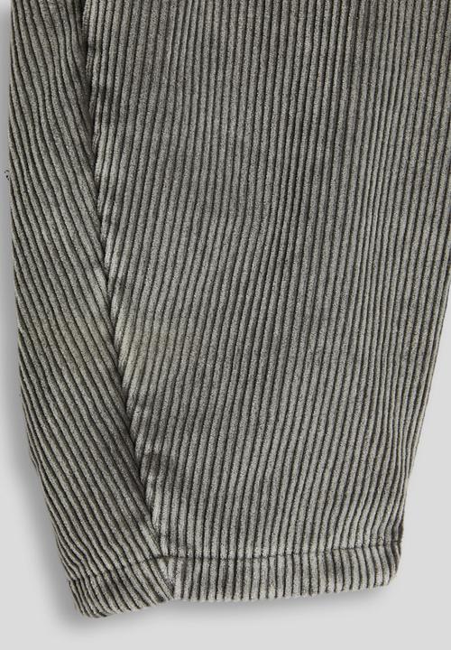 Pop Candy - Corduroy barrel pants - distressed grey