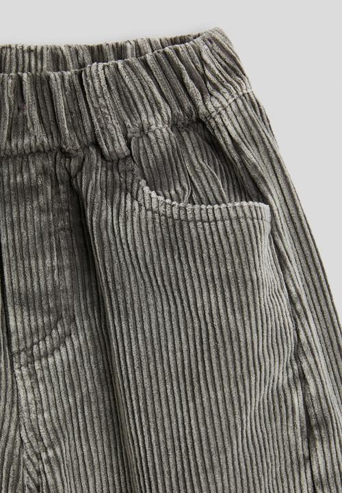Pop Candy - Corduroy barrel pants - distressed grey