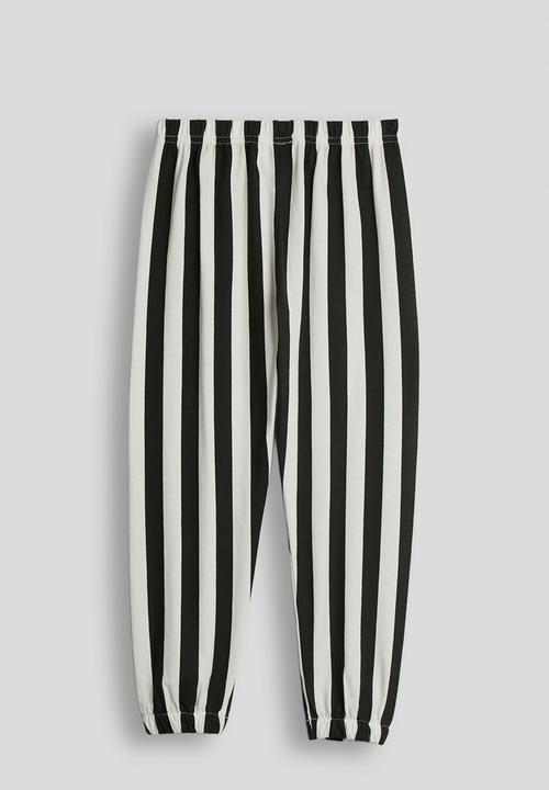 Pop Candy - Stretchy pants - black stripes