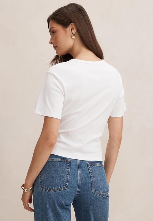 Forever New - Lani hardware detail T-shirt in porcelain