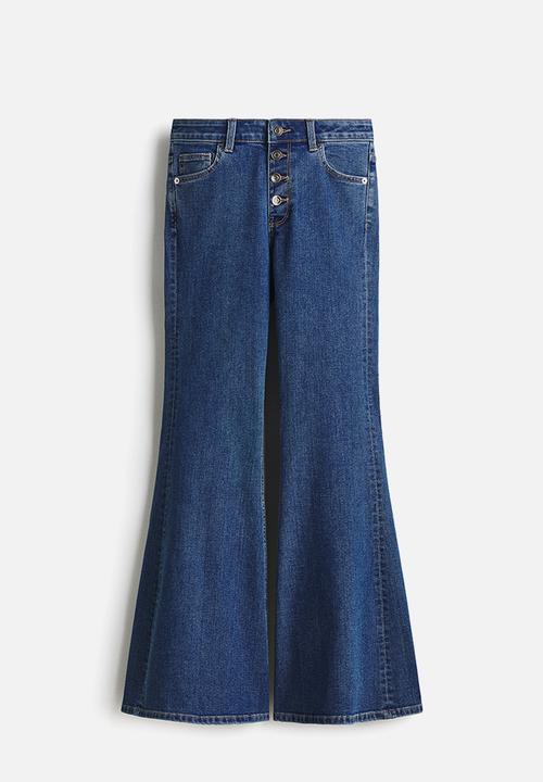 H&M - Flared high jeans - denim blue