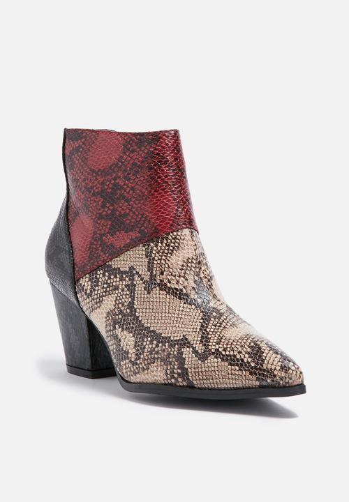 Daisy Street - Python ankle boot