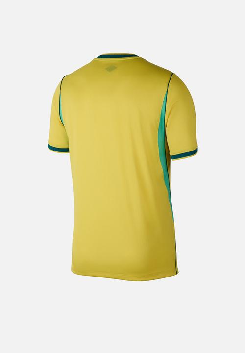Nike - Brasil 2026 Stadium Home Dri-FIT Soccer Jersey - Canary Yellow/ Menta