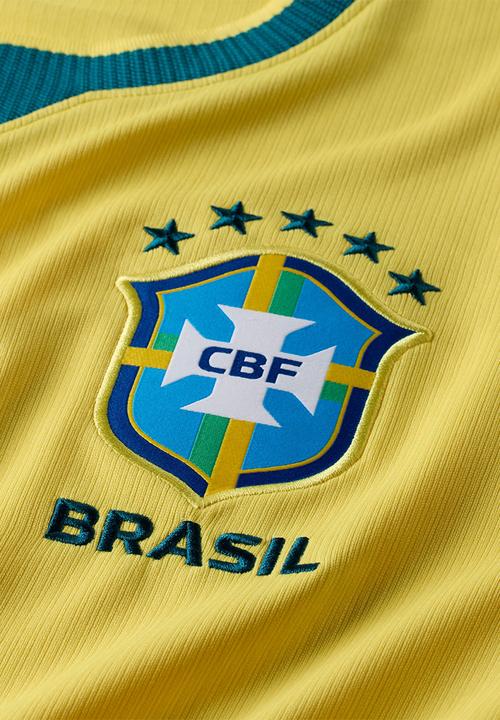 Nike - Brasil 2026 Stadium Home Dri-FIT Soccer Jersey - Canary Yellow/ Menta