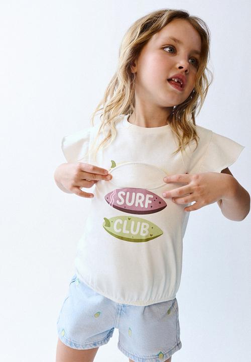 MANGO - T-Shirt Surfy - Natural
