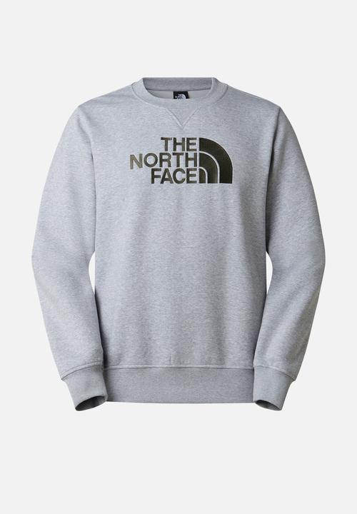 The North Face - Drew Peak Regular Crew - Tnf Light Grey Heather-New Taupe Green
