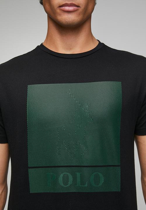 POLO - Printed Graphic Short Sleeve T-Shirt - Black