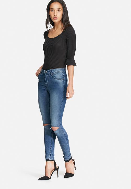 dailyfriday - Bell sleeve ribbed bodysuit