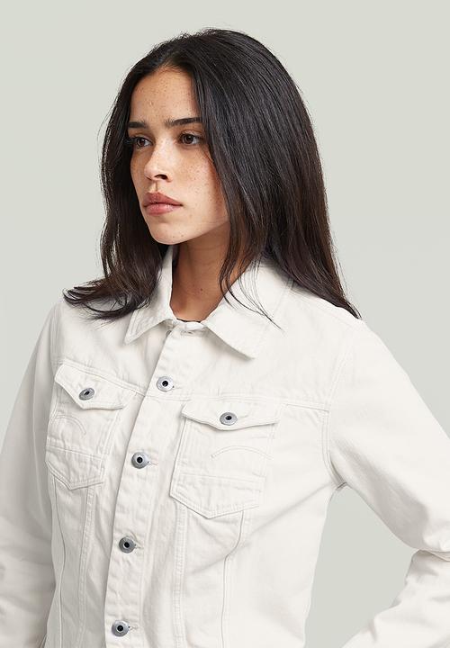 G-STAR - Pitched hem slim jacket wmn - ecru