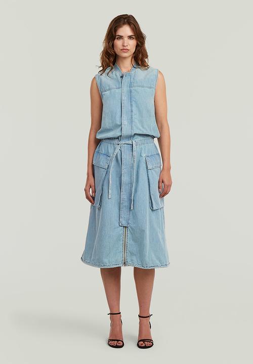 G-STAR - Parachute dress s\l wmn - vintage mirage