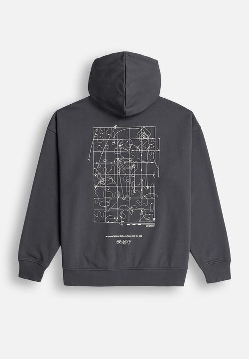 G-STAR - Back Gr Loose Hdd Zip Sw - Petrol