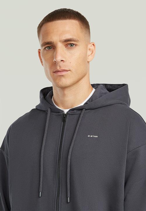 G-STAR - Back Gr Loose Hdd Zip Sw - Petrol