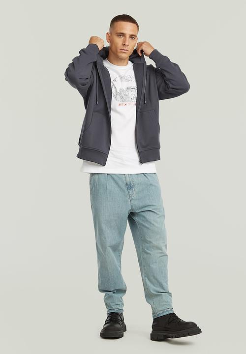 G-STAR - Back Gr Loose Hdd Zip Sw - Petrol