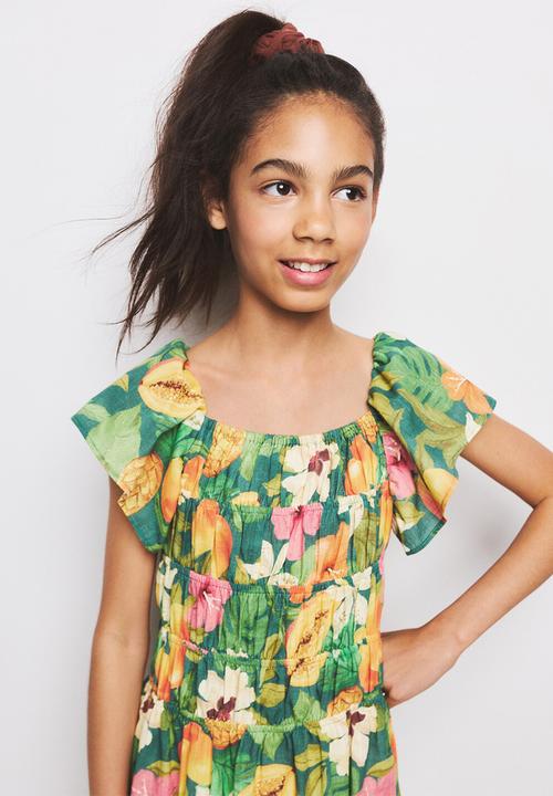 MANGO - DRESS MANGO - Medium Green