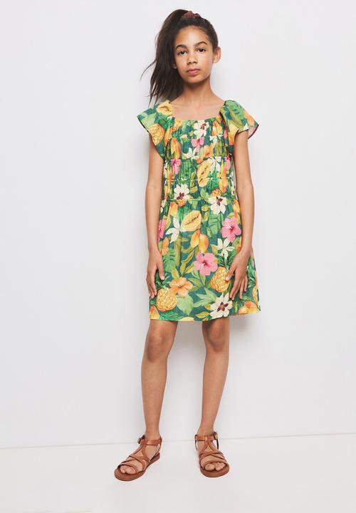 MANGO - DRESS MANGO - Medium Green