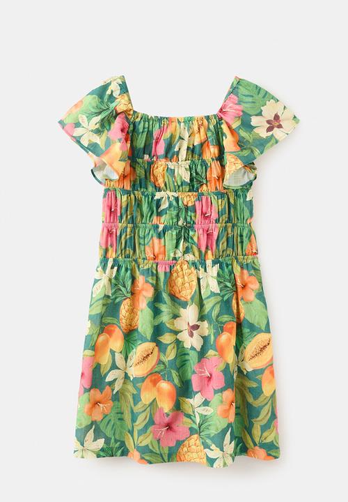 MANGO - DRESS MANGO - Medium Green