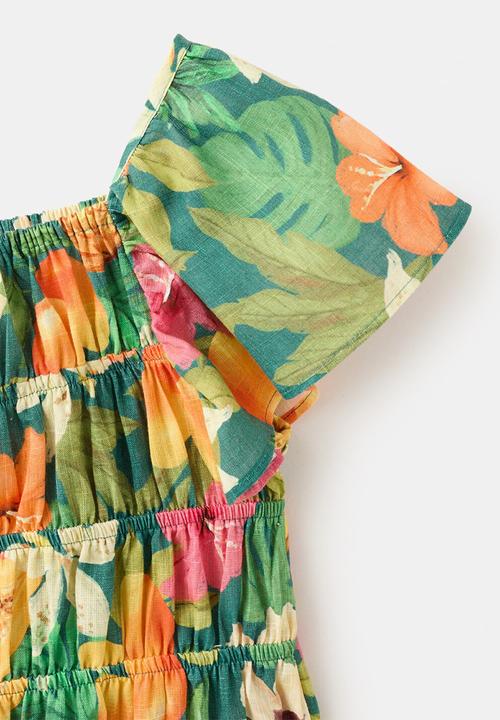 MANGO - DRESS MANGO - Medium Green