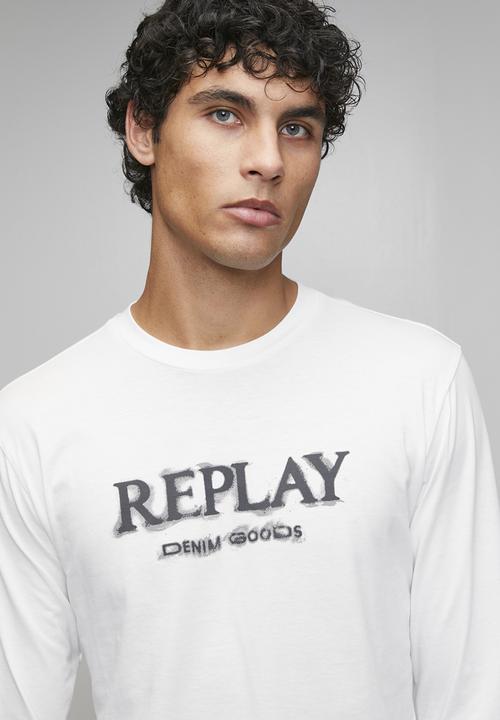 Replay - Basic Jersey LS T-shirt - White