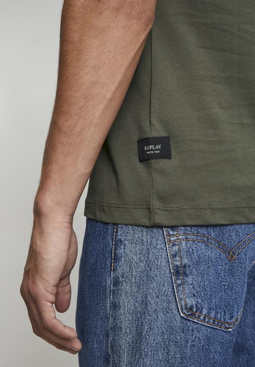 Replay - Basic Jersey Crew Neck T-shirt - Green
